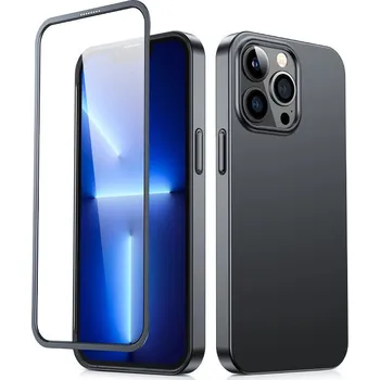 Pouzdro na mobilní telefon Pouzdro Joyroom 360 Full Case pro iPhone 13 Pro Max + ochranné sklo z tvrzeného skla, černé (JR-BP928)