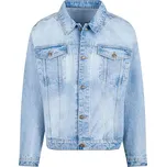 Build Your Brand Pánská džínová bunda BY312 New Light Blue Washed XL