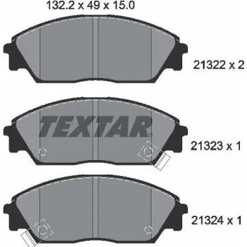 Brzdová destička Sada brzdových destiček, kotoučová brzda TEXTAR 2132201