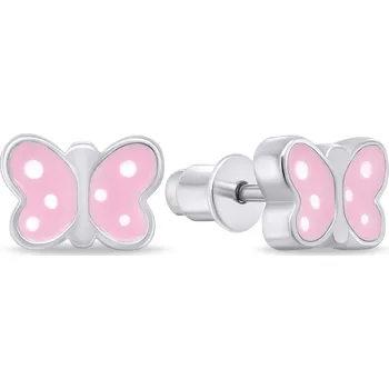 Náušnice Brilio Silver Krásné stříbrné náušnice Motýlci EA1081WP + 2 měsíce na vrácení zboží