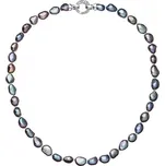 Perlový náhrdelník z pravých říčních perel modrý 22027.3