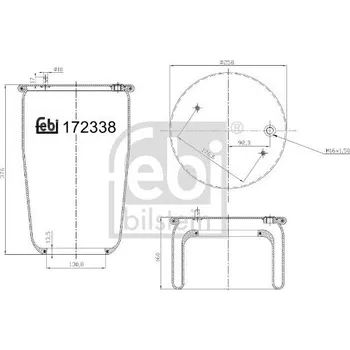 Mech, pneumatické odpružení FEBI BILSTEIN 172338