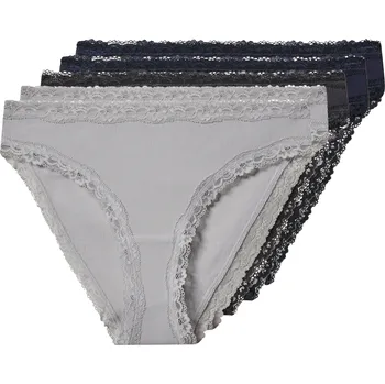 Kalhotky esmara® Dámské kalhotky s krajkou, 5 kusů (navy modrá / tmavě šedá / světle šedá, S(36/38))