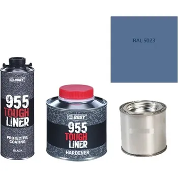 Autolak HB BODY 955 RAPTOR tough liner - 2k polyuretan textura set/báze + tužidlo + barva /RAL 5023 900ml