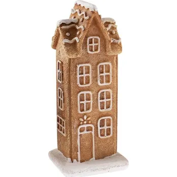 Perníkový domeček LED polyresin, 6x14x6cm