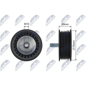 Vratná/vodicí kladka, klínový žebrový řemen NTY RNK-PS-005