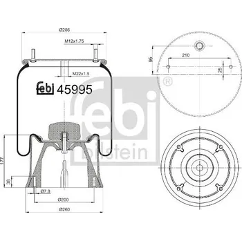 Mech, pneumatické odpružení FEBI BILSTEIN 45995