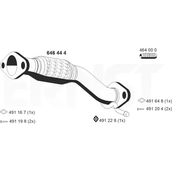 Auto-moto Výfuková trubka ERNST 646444