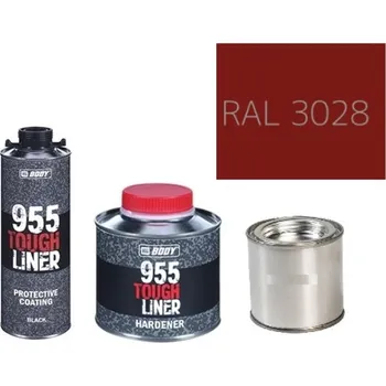 Autolak HB BODY 955 RAPTOR tough liner - 2k polyuretan textura set/báze + tužidlo + barva /RAL 3028 900ml