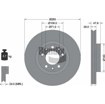Brzdový kotouč Brzdový kotouč BENDIX Braking BDS1045