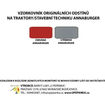 Souprava šperků U PEPÁNKA s.r.o. BARVY NA TRAKTORY ANNABURGER Originální odstín STŘÍBRNÁ 2-K Polyuretan, SET s tužidlem Velikost: 12,5kg SET s tužidlem