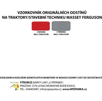 Souprava šperků U PEPÁNKA s.r.o. BARVY NA TRAKTORY MASSEY FERGUSON Originální odstín STŘÍBRNÁ 2-K Polyuretan, SET s tužidlem Velikost: 1,25kg SET