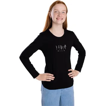 Dívčí tričko Bettymode Dívčí tričko WILD BLACK dlouhý rukáv, 170