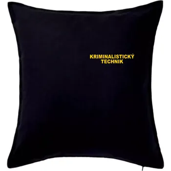 Polštář Kriminalistický technik - Polštář 50x50 - 50x50 - Pouze potah ( Černá )