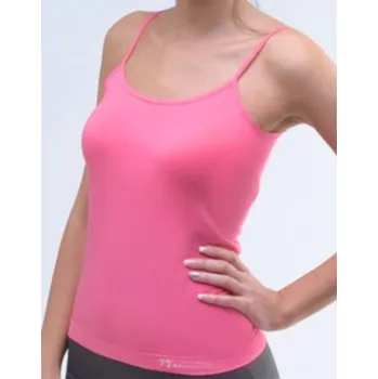 Dámská košilka, úzká ramínka, bezešvé, jednobarevné Bamboo 08988P - sv. vínová bílá - S/M