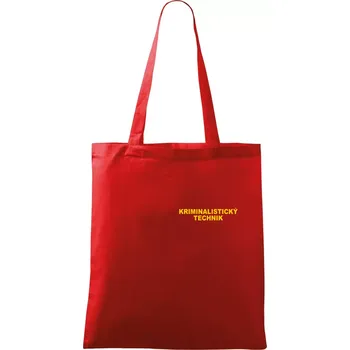 Nákupní taška Kriminalistický technik - Taška bavlněná - 42 x 38 cm ( Červená )