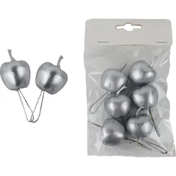 Vánoční dekorace Jablíčka na drátku, 6 ks X7524-28