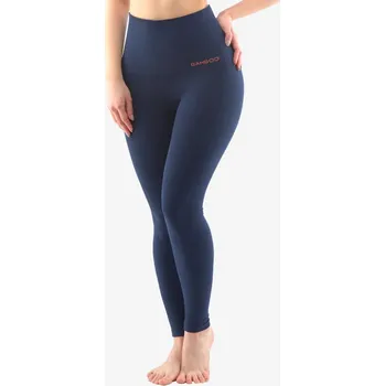 Dámské legíny Dámské legíny s vysokým pasem sportovní, dlouhé, bezešvé, klasické, jednobarevné ECO Bamboo Sport 95037P - lékořice tomato - S/M