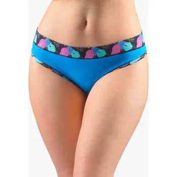 Kalhotky Dámské kalhotky bokové se širokým bokem, širší bok, šité, s potiskem Disco XVII 16170P - dunaj atlantic - 34/36