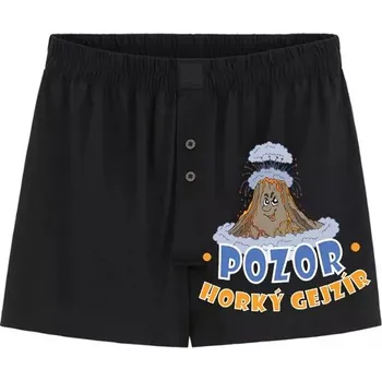 Pánské spodní prádlo Trenýrky - Pozor horký gejzír - XXL černá