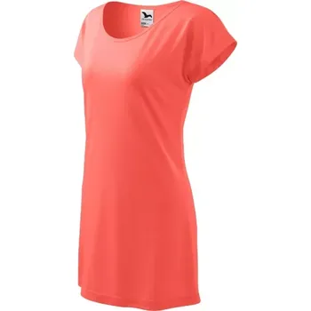 Dámské šaty Love tričko/šaty dámské korálová 2XL