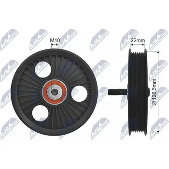 Vratná/vodicí kladka, klínový žebrový řemen NTY RNK-RE-008