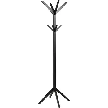 Věšák Rowico Vysoký věšák na oblečení, 178 cm, dub s kovovými detaily, Confetti Barva: Černá