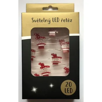 Vánoční dekorace Světelný LED řetěz, 20 LED/220 cm - Sněhuláci