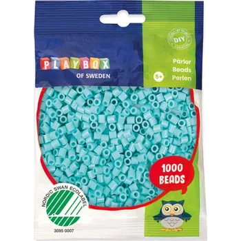 Puzzle PLAYBOX Zažehlovací korálky pastelové - tyrkysové 1000ks