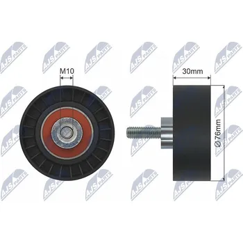 Vratná/vodicí kladka, klínový žebrový řemen NTY RNK-FR-027