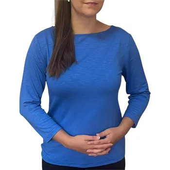 Dámská halenka Halenka UOMO & DONNA královská modrá 3/4 rukáv (lodičkový střih) Velikosti Uomo a Donna: 38