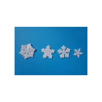 Vánoční dekorace Sněhová vločka z bílé plsti 40 ks