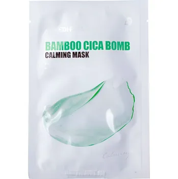 Pleťová maska Zklidňující plátýnková maska s Pupečníkem Asijským - Medi-Peel Bamboo Cica Bomb Calming mask