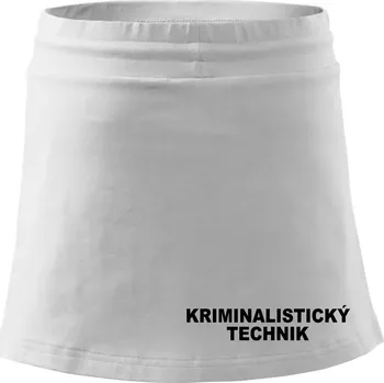 Dámská sukně Kriminalistický technik - Sportovní sukně - two in one - XS ( Bílá )