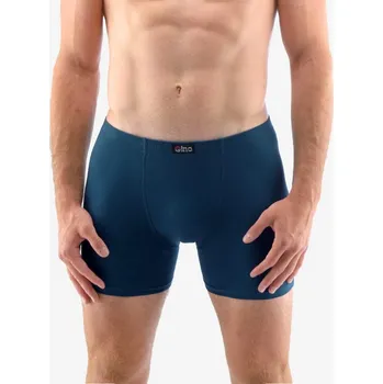 Boxerky Pánské boxerky s delší nohavičkou, delší nohavička, šité, jednobarevné 74086P - lékořice - 50/52