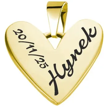 Přívěsek Šperky4U Zlacený ocelový přívěsek srdce - OPP1954-GD