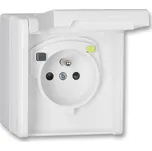 Zásuvka bezpečnostní nástěnná s proudovým chráničem FI-DOS krytí IP44 bílá 5526N-C26410 B ABB