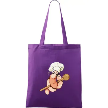 Žížala kuchař (Alexis Citrine) - Taška bavlněná - 42 x 38 cm ( Fialová )