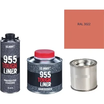 Autolak HB BODY 955 RAPTOR tough liner - 2k polyuretan textura set/báze + tužidlo + barva /RAL 3022 900ml