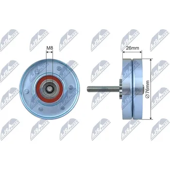 Napínací kladka, žebrovaný klínový řemen NTY RNK-FR-065