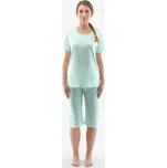 Dámské 3/4 pyžamo s potiskem 19140P - aqua, akvamarín - XL