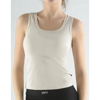 Dámské tílko, širší ramínka, šité, jednobarevné 98000P - písková - S