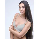 GINA dámské podprsenka push-up, šité, s krajkou, jednobarevné La Femme 17007P - sv. šedá - 75C