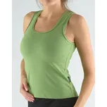 Dámské tílko, širší ramínka, šité, jednobarevné 98000P - malachit - S