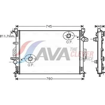 Chladič motoru Chladič, chlazení motoru AVA FDA2421