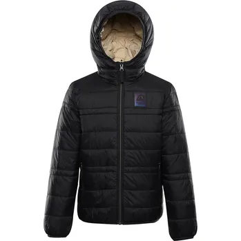 Dívčí bunda Dětská oboustranná bunda ALPINE PRO DOUWO černá 140-146