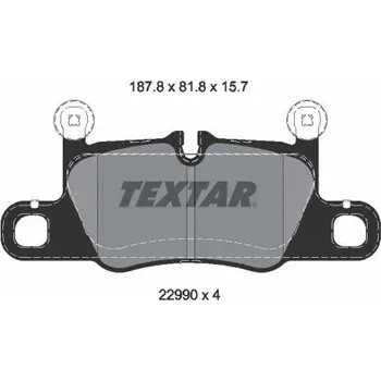 Brzdová destička Sada brzdových destiček, kotoučová brzda TEXTAR 2299001