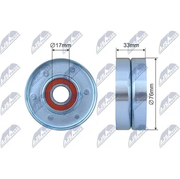 Napínací kladka, žebrovaný klínový řemen NTY RNK-HD-029