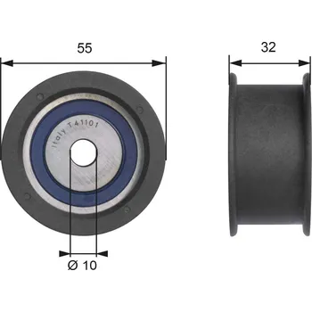 Vratná/vodicí kladka, ozubený řemen GATES T41101