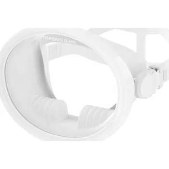 Potápěčská maska oválná 16,3 x 13,5 cm Tvrzené sklo Silikonové těsnění Maska na oči a nos pro šnorchlování a podmořské dobrodružství bílá